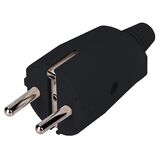 Male schuko plug PP black