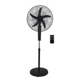 STAND FAN WITH FIVE BLADES+REMOTE 65W BLACK