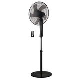 STAND FAN WITH FIVE BLADES+REMOTE 45W BLACK