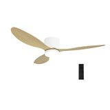Ceiling fan Φ1,32m DC30W LED 22W with controller white with Oak blades