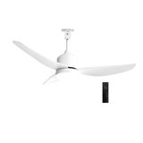 ΑΝΕΜΙΣΤΗΡΑΣ ΟΡΟΦΗΣ IP44 Φ1,32m DC30W LED 22W ABS+ΤΗΛΕΧ/ΡΙΟ ΑΣΠΡΟΣ