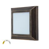 LED WALL MOUNTED PC SQUARE D125MM 4W CCT IP65 RUSTIC