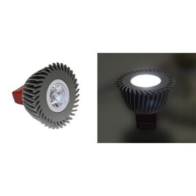 LED ΛΑΜΠΑ ΙΣΧΥΟΣ MR16 3W 12VAC/DC 1Led 10° ΨΥΧΡΟ 6200Κ