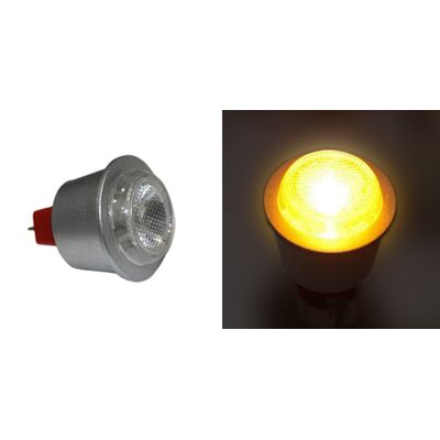 LED ΛΑΜΠΑ ΙΣΧΥΟΣ MR11 1W 12VAC/DC 30° ΠΟΡΤΟΚΑΛΙ