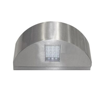 Wall mounted Aluminum 1side semicircle lighting fitting 7015 20led IP54 satin body warm white