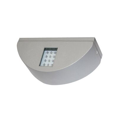 Wall mounted Aluminum 2side semicircle lighting fitting 7005 40led IP54 grey body cool white