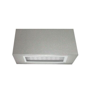 Wall mounted Aluminum 2side Rectangular lighting fitting 7060 40Led IP54 grey body blue