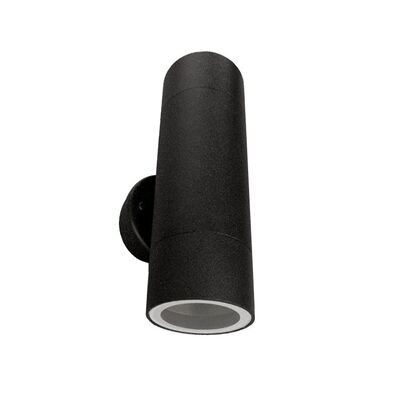 Wall mounted Aluminum cylindlical 2side Spot lighting fitting 1121 GU10 IP54 black