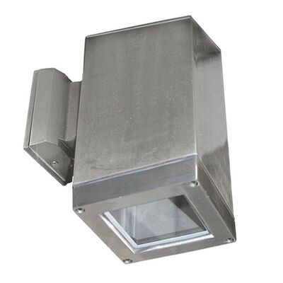 Wall mounted Aluminum Square Up 108x108mm Spot lighting fitting 7163 E27 IP44 satin