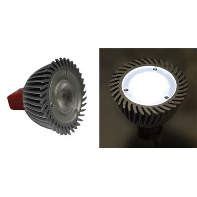 LED ΛΑΜΠΑ ΙΣΧΥΟΣ MR16 3W 12VAC/DC 1 Led NTIMΑΡ.10° ΨΥΧΡΟ 6200Κ