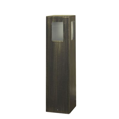 Ground Pillar Aluminum Rectangular Lighting Fitting D150x650mm 7275-650 E27 IP44 golden black