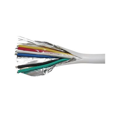 Alarm cable with shielding 6coresx0.30mm white