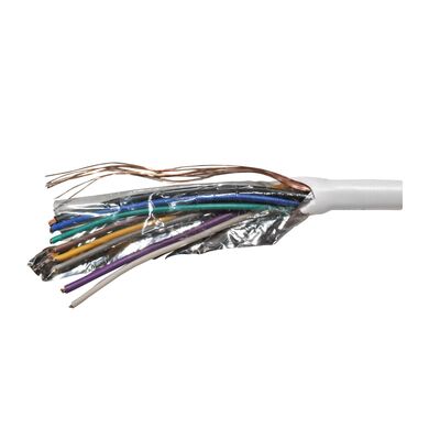 Alarm cable with shielding 6coresx0.30mm+2coresx0.50mm white