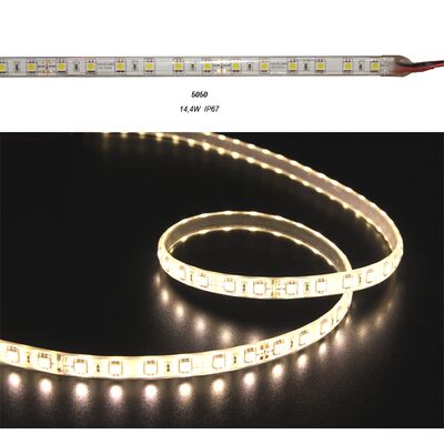 ΤΑΙΝΙΑ LED 5m 24VDC 14.4W/m 5050 60LED/m ΘΕΡΜΟ 3000K IP67 ECO