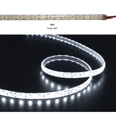 ΤΑΙΝΙΑ LED 5m 24VDC 14.4W/m 2835 120LED/m ΨΥΧΡΟ 6500K IP67