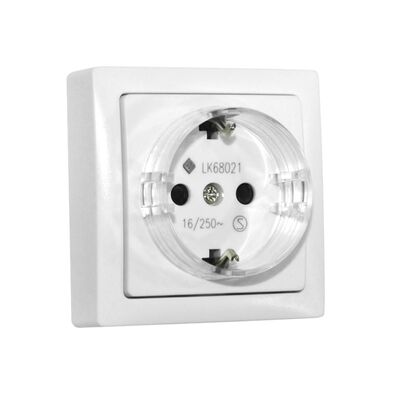 Wallmounted Single schuko socket IP20 16A 230V white