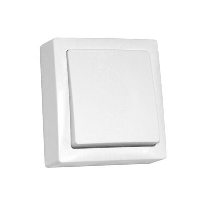 Wallmounted Light Switch IP20 10A 230V 1gang 2way White