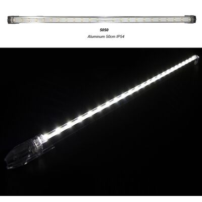 Led SMD Strip Aluminum Bar IP54 24LED 50cm 24VDC 6W 120° Cool White