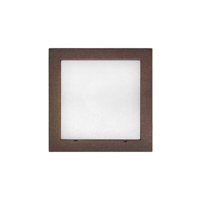 Wall mounted Lighting Fitting Square 9733 IP54 16Led 230V grained rust frame warm White