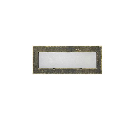 Wall mounted Lighting Fitting Rectangular mini 9736 IP54 10Led 230V golden black frame Cool White