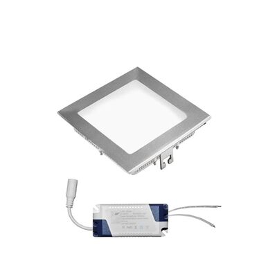 Led Down Light 12W Square Slim Type 4000K 120° Silver D170