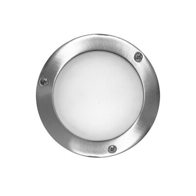 Wall/ceiling Aluminum Round light 9091 IP54 230V 36Led satin body frosted glass cool white