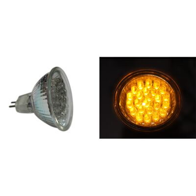 LED ΛΑΜΠΑ PAR16 ME 24LED 1.8W 12VDC 30° ΚΙΤΡΙΝΟ-ΠΟΡΤΟΚΑΛΙ