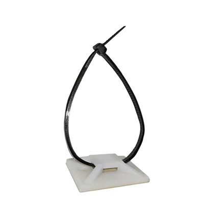 Cable Clamp 28x28 for cable ties white color