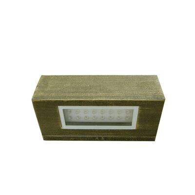 Wall mounted Aluminum 1side Rectangular lighting fitting 7059 24Led IP54 golden black body warm white