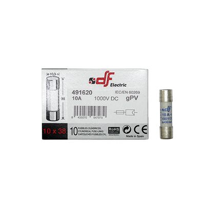 ΦΥΣΙΓΓΙΑ ΚΥΛΙΝΔΡΙΚΑ 10x38mm 10Α 1000VDC gR DF