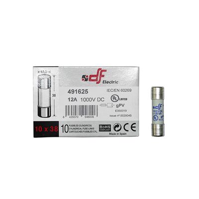 ΦΥΣΙΓΓΙΑ ΚΥΛΙΝΔΡΙΚΑ 10x38mm 12Α 1000VDC gR DF