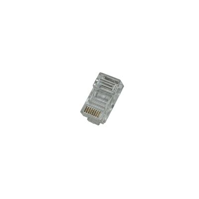 Network plugs 8P8C UTP CAT5e transparent