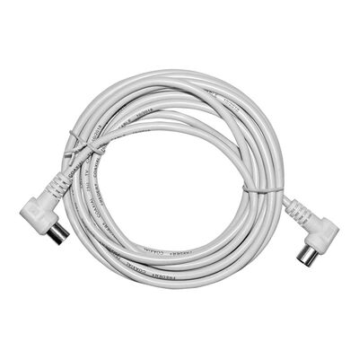 TV cable right angled male to right angled female 1m white