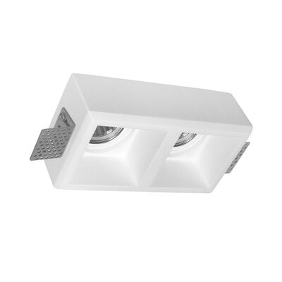 Recessed Gypsum spot double square GU10 D:150*80 h:50mm