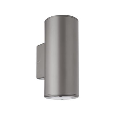 Wall mounted Plastic 2side cylindlical Spot lighting fitting 2xGU10 IP54 grey
