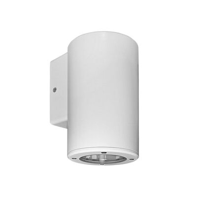 Wall mounted Plastic cylindlical Spot lighting fitting GU10 IP54 white