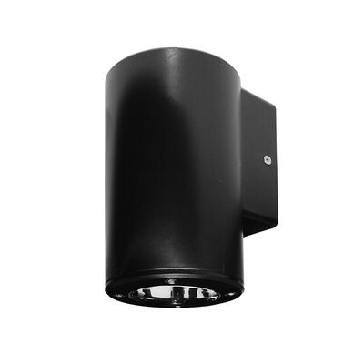 Wall mounted Plastic cylindlical Spot lighting fitting GU10 IP54 black