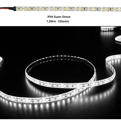 Led Strip Dense White PCB 5m12VDC 120L/m 7.2W/m White IP54