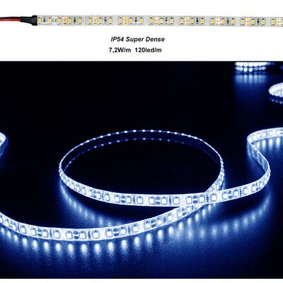 ΤΑΙΝΙΑ LED 5m 12VDC 7.2W/m 2835 120LED/m ΜΠΛΕ IP54