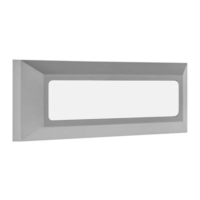 LED WALL LUMINAIRY PC RECTANGLE 4W 3000K IP65 GREY