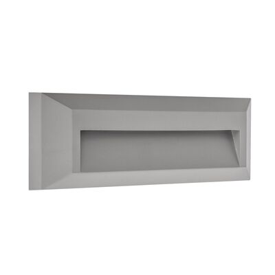 LED LUMINAIRY PC WALL INDIRECT LIGHTING RECTANGLE 2W 3000K IP65 GREY