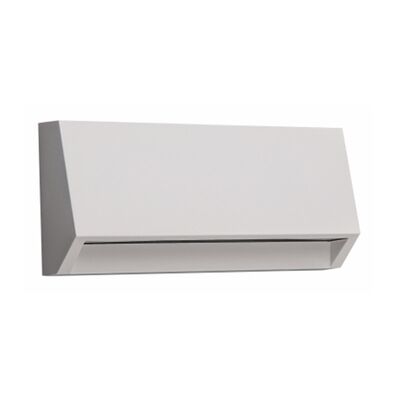 LED LUMINAIRY PC WALL INDIRECT LIGHTING CURVED RECTANGLE 3W 3000K IP65 WHITE