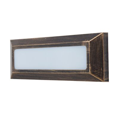 LED WALL LUMINAIRY PC RECTANGLE 4W 3000K IP65 RUSTIC