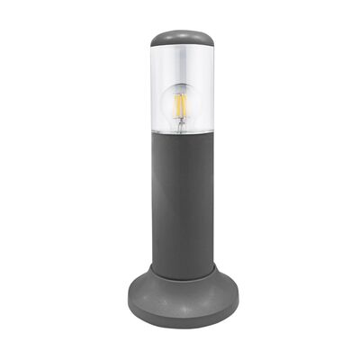 PILLAR FIXTURE PC CYLINDRICAL H:40cm D:90mm E27 IP54 GRAPHITE