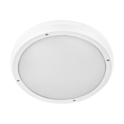 ΠΛΑΦΟΝΙΕΡΑ PC ΣΤΡΟΓΓΥΛΗ Φ300mm 2 ΝΤΟΥΙ Ε27 IP65 ΛΕΥΚΗ