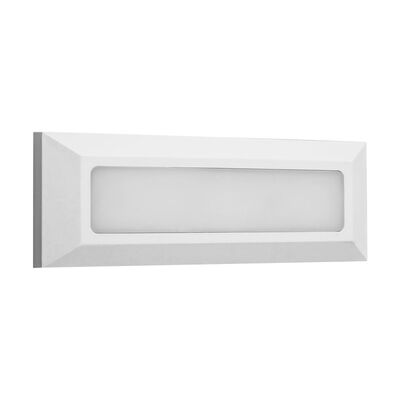 LED WALL LUMINAIRY PC RECTANGLE 4W 3000K IP65 WHITE