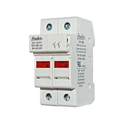 ΒΑΣΗ ΔΙΠΟΛΙΚΗ 32D ΓΙΑ ΦΥΣΙΓΓIA 10x38mm 1000V DC (FREDER)