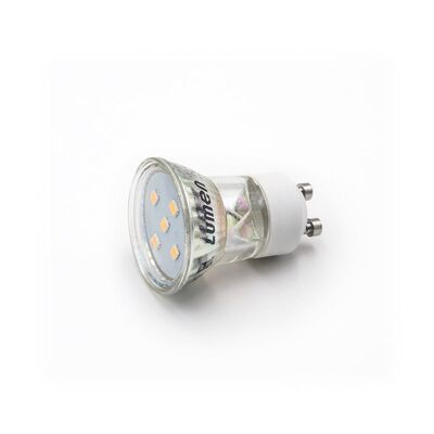 LED ΛΑΜΠΑ GU10 MR11 ΓΥΑΛΙΝΟ 2W 105° ΨΥΧΡΟ 6200Κ