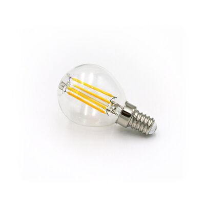 LED ΛΑΜΠΑ COG ΣΦΑΙΡΙΚΟ ΔΙΑΦΑΝΟ Ε14 4W 230V ΘΕΡΜΟ