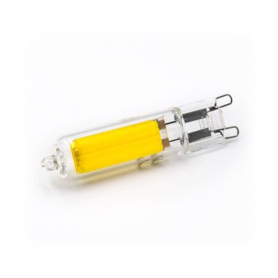 LED ΛΑΜΠΑ ΓΥΑΛΙΝΗ COB G9 4W 230VAC ΔΙΑΦΑΝΗ ΘΕΡΜΟ 3000Κ